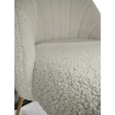 Tesla-B Dining Chair-Gold Steel/Cream/White