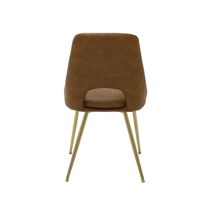 Sinnara Chair - SY-53007 - Gold Steel - SL Brown