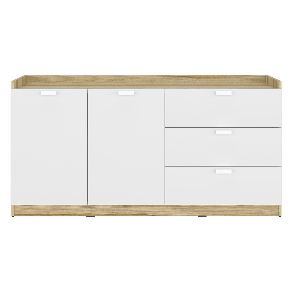 Molly Low Cabinet - C140cm - Lindberg Oak/White