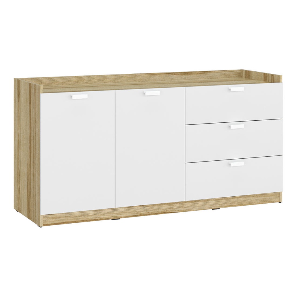 Molly Low Cabinet - C140cm - Lindberg Oak/White
