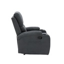 Darleen Sofa Recliner - Dark Grey Fabric/1RE