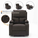 Darleen Sofa Recliner - Brown Fabric/1RE