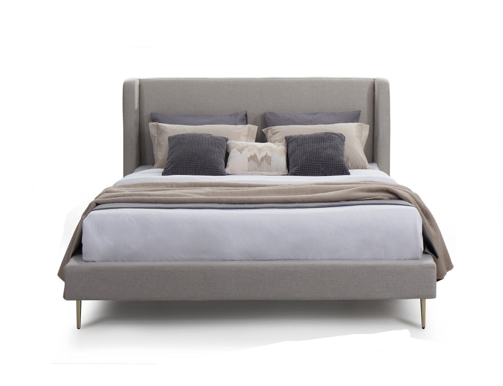 Flavio Bed 5ft - DE02/SR2 - Light Gray Fabric/MN