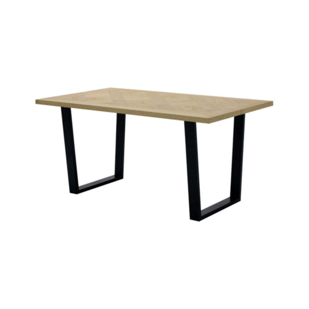 Makari Dining Table 160cm-Black/Natural Wood