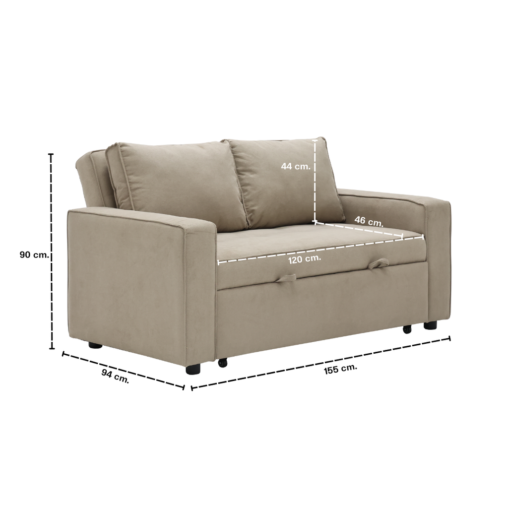 Razino Sofa Bed-Light Brown