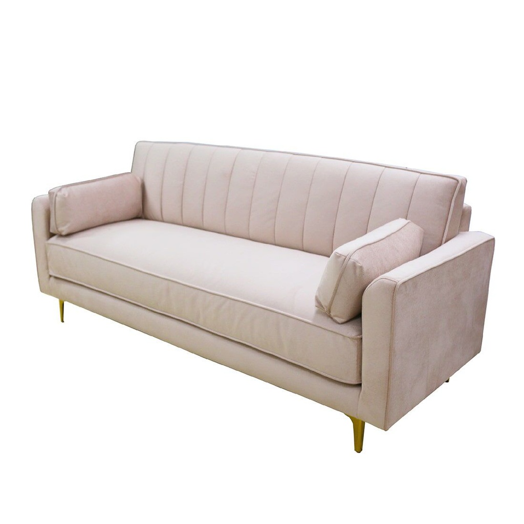 Alyssa Sofa 3 Seater-Pink Velvet