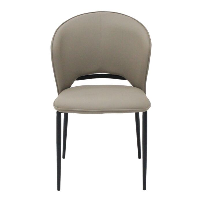 Vefella Dining Chair-Black Steel/SL Gray
