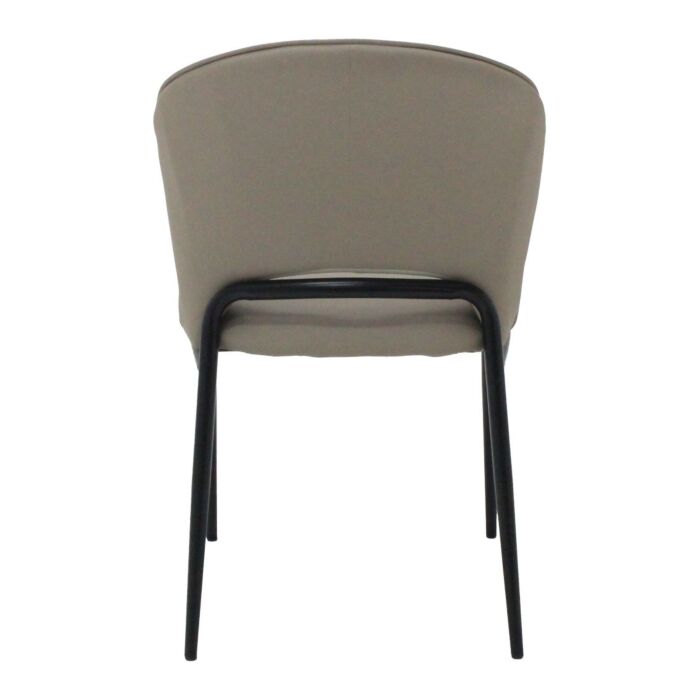 Vefella Dining Chair-Black Steel/SL Gray