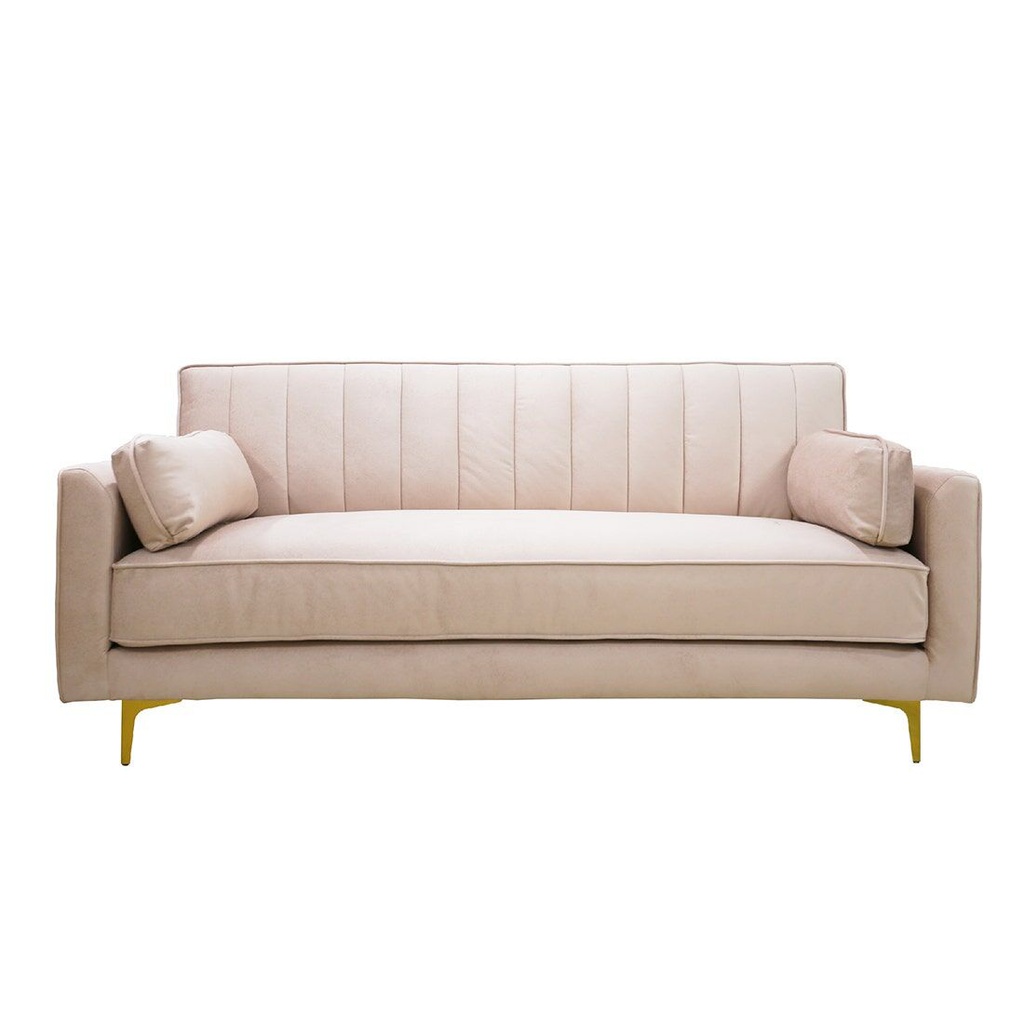 Alyssa Sofa 3 Seater-Pink Velvet