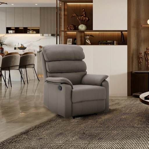 [19224323] Miyako Recliner - Brown Fabric/1RE