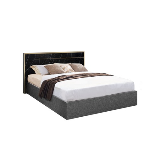 [19196054] Marseille Bed 6ft - Grey Linen/BLMQ